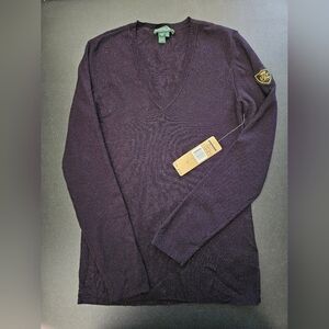 NWT - Lauren Jeans Company Wool Navy Blue Sweater - Size L